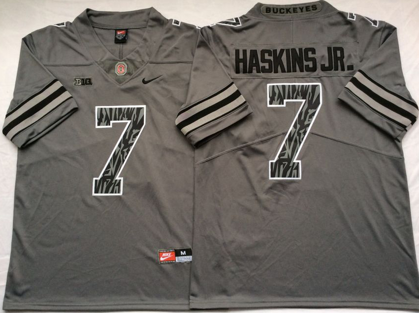 Men's Ohio State Buckeyes Dwayne Haskins #7 Gray Jersey